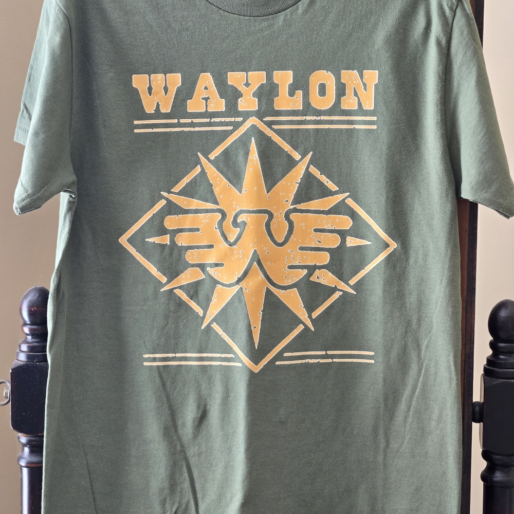 Gildan Olive Graphic Tee with Gold Design